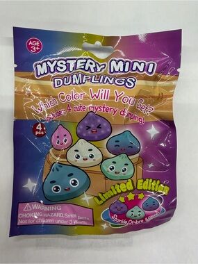 Mystery Mini Dumplings Squishy Toys 4PCS Limited Edition Sparkle